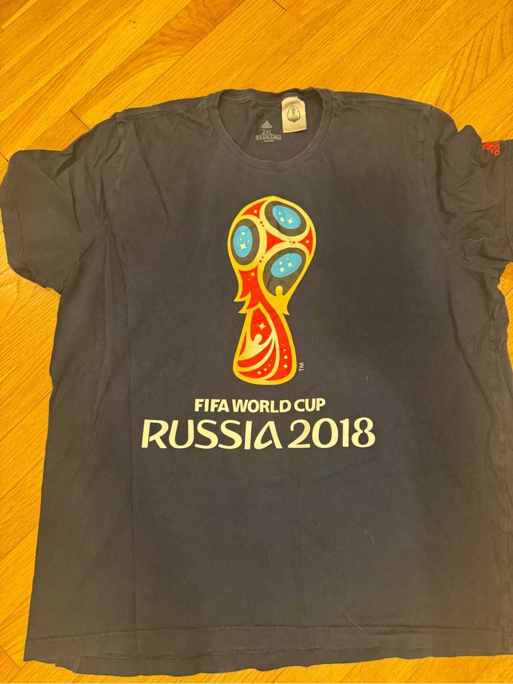 FIFA World Cup Russia 2018 Graphic Tee - Navy with Red/Yellow/Blue Logo